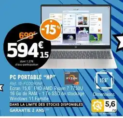E.Leclerc PC PORTABLE HP offre