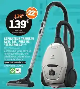 E.Leclerc ASPIRATEUR TRAINEAU AVEC SAC PURE D8 “ELECTROLUX” offre
