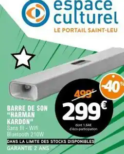 E.Leclerc BARRE DE SON “HARMAN KARDON” offre
