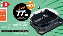 E.Leclerc PLATINE LS40 HT PARLEURS 'LENCO' offre
