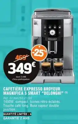 E.Leclerc CAFETIÈRE EXPRESSO BROYEUR MAGNIFICA S SMART “DELONGHI” offre