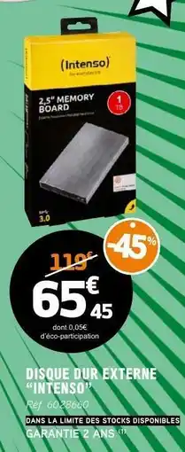 E.Leclerc DISQUE DUR EXTERNE INTENSO offre