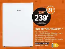 E.Leclerc TABLE TOP 120L “HELVETIA” offre