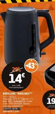 E.Leclerc Bouilloire Moulinex offre