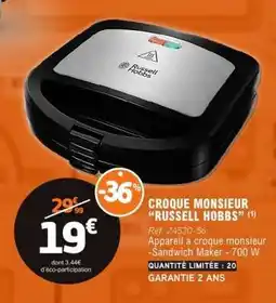E.Leclerc CROQUE MONSIEUR “RUSSELL HOBBS” offre