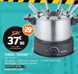 E.Leclerc FONDUE “SEVERIN” offre
