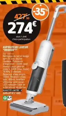 E.Leclerc ASPIRATEUR LAVEUR “HOOVER” offre