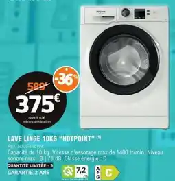 E.Leclerc LAVE LINGE 10KG “HOTPOINT” offre