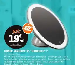 E.Leclerc MIROIR VENTOUSE X5 “HOMEDICS” offre