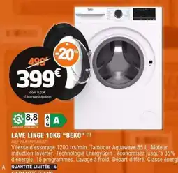 E.Leclerc LAVE LINGE 10KG “BEKO” offre