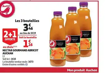 Auchan Nectar Gourmand Abricot Auchan offre