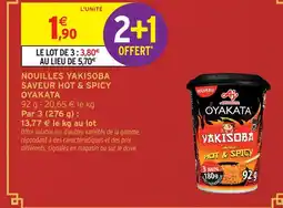 Intermarché Oyakata nouilles yakisoba saveur hot & spicy offre