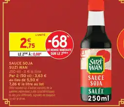 Intermarché Suzi wan sauce soja salée offre