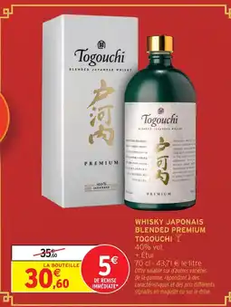 Intermarché Togouchi blended premium whisky japonais offre