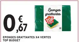 Intermarché Top budget eponges grattantes x 4 vertes offre