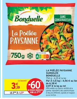 Intermarché Bonduelle la poêlée paysanne surgelée offre