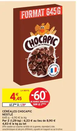 Intermarché Nestlé céréales chocapic offre