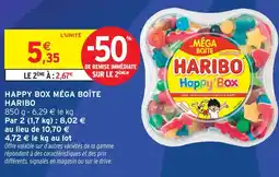Intermarché Haribo happy box méga boîte offre