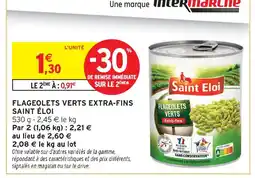 Intermarché Saint éloi flageolets verts extra-fins offre