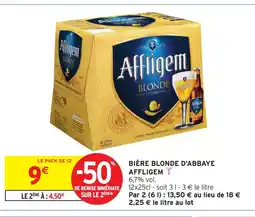Intermarché Affligem bière blonde d'abbaye offre
