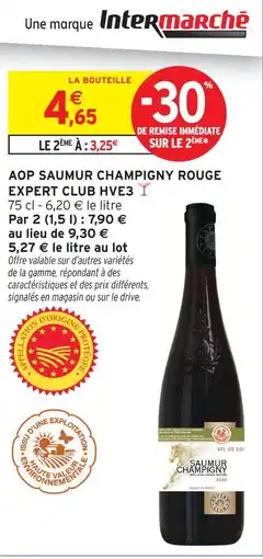 Intermarché Expert club aop saumur champigny rouge hve3 offre