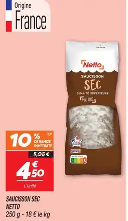 Netto Netto saucisson sec offre