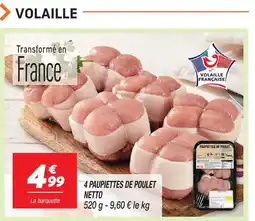 Netto Netto 4 paupiettes de poulet offre