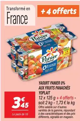 Netto Yoplait yaourt panier 0% aux fruits panachés offre