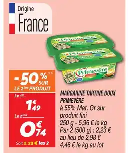 Netto Primevère margarine tartine doux offre