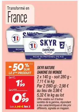 Netto Danone du monde skyr nature offre