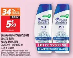 Netto Head & shoulders shampooing antipelliculaire classic 2 en 1 offre