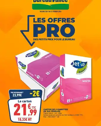 Jet up carton de 5 ramettes de 500 feuilles