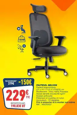 Bureau Vallée Fauteuil nelson offre