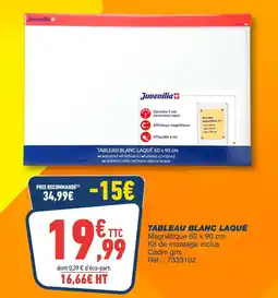 Bureau Vallée Juvenilia tableau blanc laqué offre