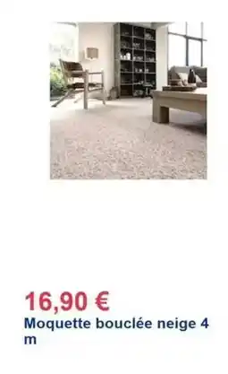 Décor Discount Moquette bouclée neige 4 m offre