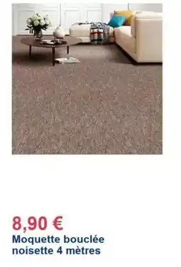 Décor Discount Moquette bouclée noisette 4 mètres offre