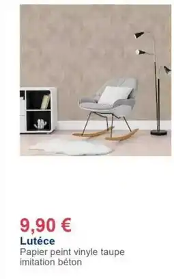 Décor Discount Lutèce papier peint vinyle taupe imitlation béton offre