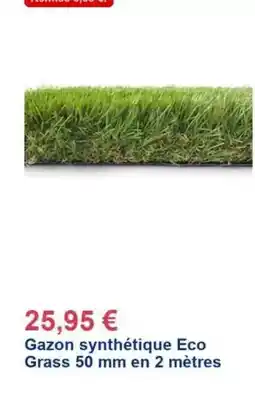 Décor Discount Gazon synthétique eco grass 50 mm en 2 mètres offre