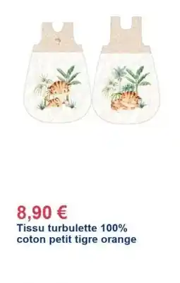 Décor Discount Orange - tissu turbulette 100% coton petit tigre offre
