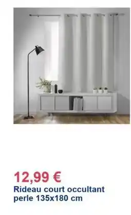 Décor Discount Rideau court occultant perle offre
