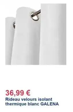 Décor Discount Rideau velours isolant thermique blanc offre