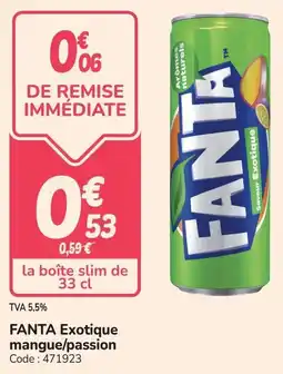Promocash Fanta exotique mangue passion offre
