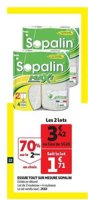 Auchan Essuie Tout Sur Mesure Sopalin offre