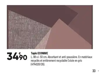 Bricorama Tapis ecowave offre