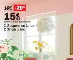 BUT Lotus - suspension 37cm blanc offre