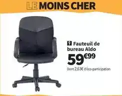 Conforama Aldo - fauteuil de bureau offre