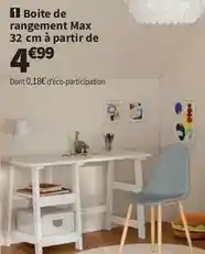 Conforama Boite de rangement max 32 cm à partir de offre