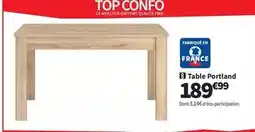Conforama Portland - table offre