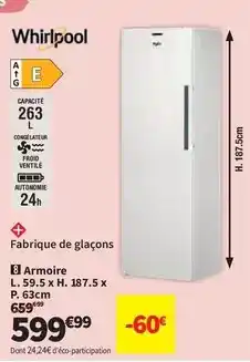 Conforama Whirlpool - armoire offre