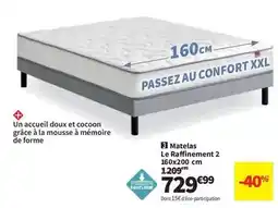 Conforama Matelas le raffinement 2 160x200 cm offre